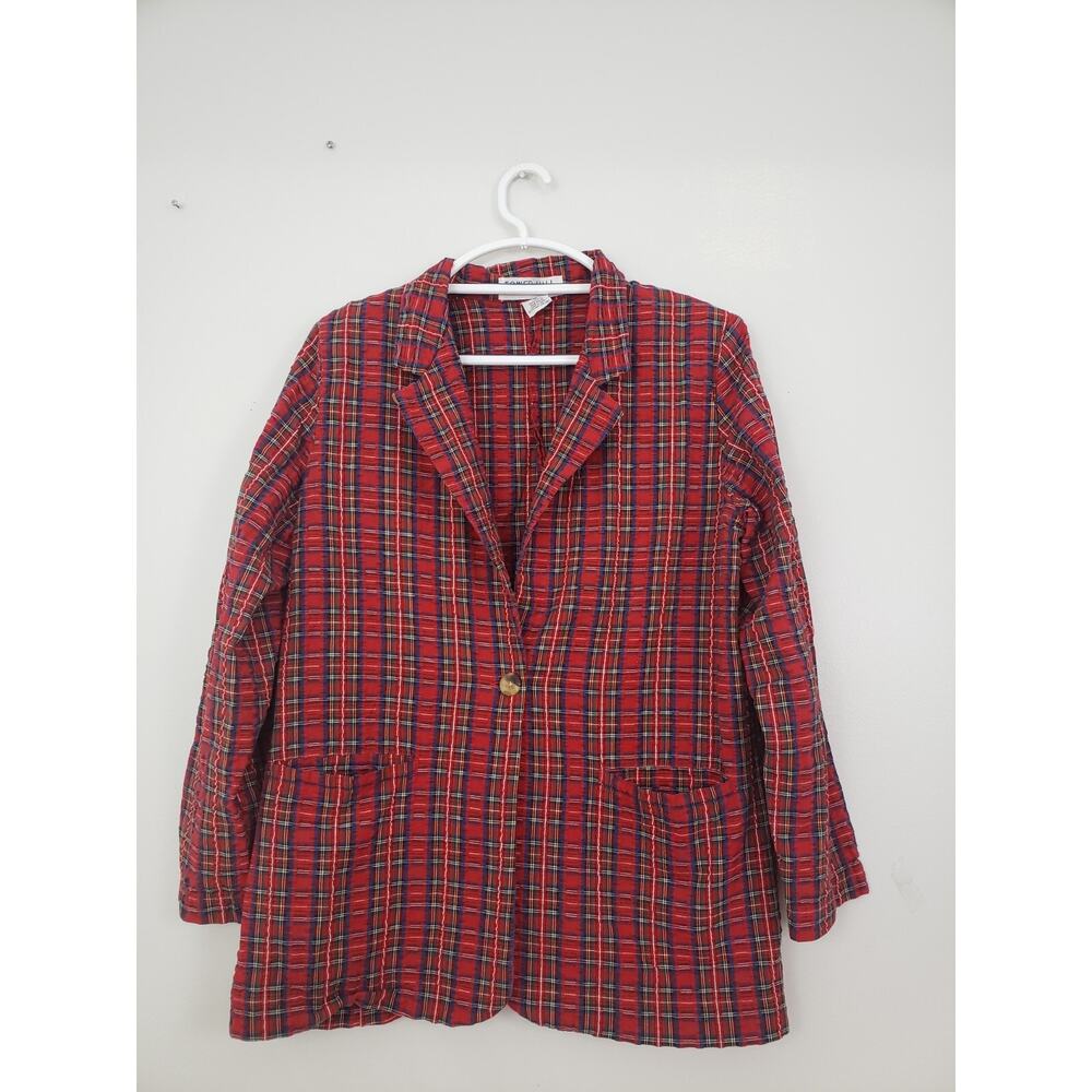 (Ju) Vintage Tower Hill Sport Womens Jacket Size 12 Seersucker Padded Grunge